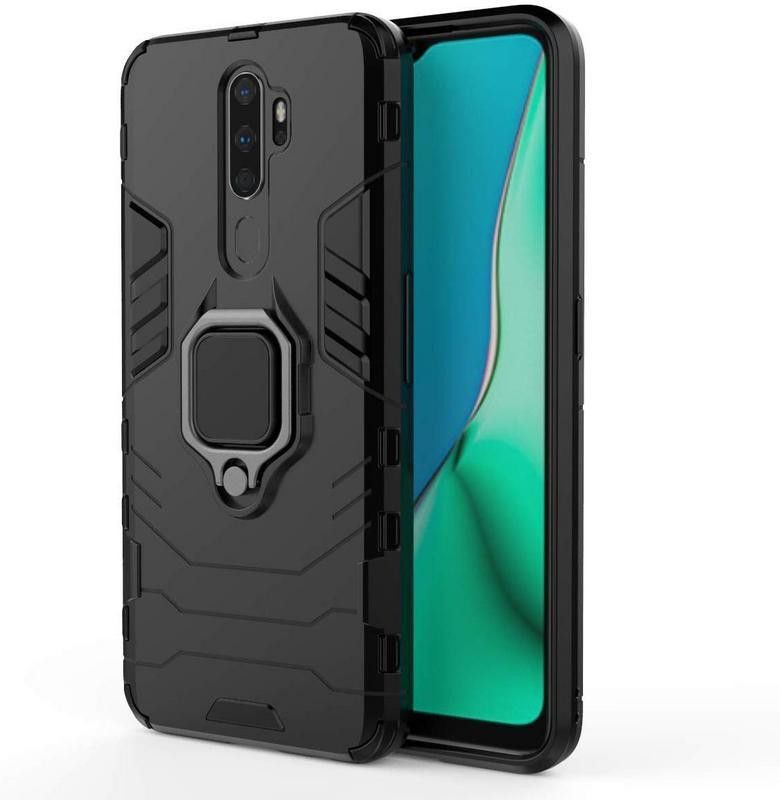 Elica Back Cover for Oppo A5 (2020)  (Black, Rugged Armor, Pack of: 1)