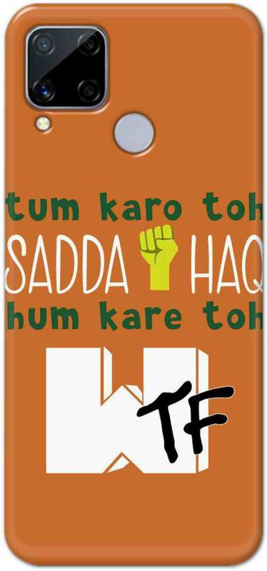 Alve Back Cover for Realme C15  (Orange, Pack of: 1)