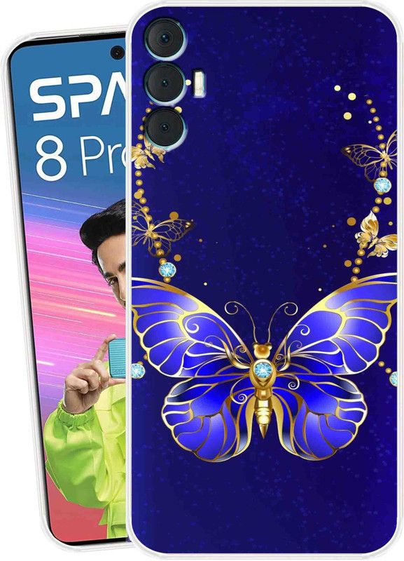 MKprint Back Cover for Tecno Spark 8 Pro  (Multicolor, Flexible, Silicon, Pack of: 1)