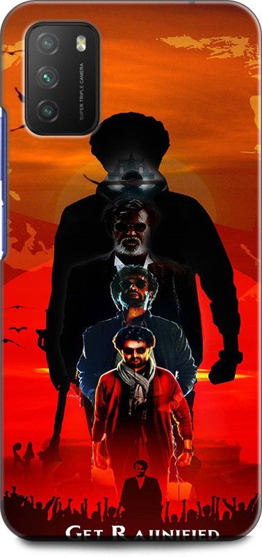 INDICRAFT Back Cover for POCO M3 RAJINIKANTH, TAMIL ACTOR, STYLISH STAR, SOUTH STAR, SUPER STAR  (Multicolor, Dual Protection, Pack of: 1)