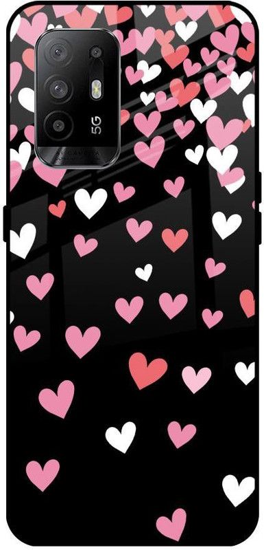 QRIOH Back Cover for Oppo F19 Pro Plus  (Black, Pink, Grip Case, Silicon, Pack of: 1)
