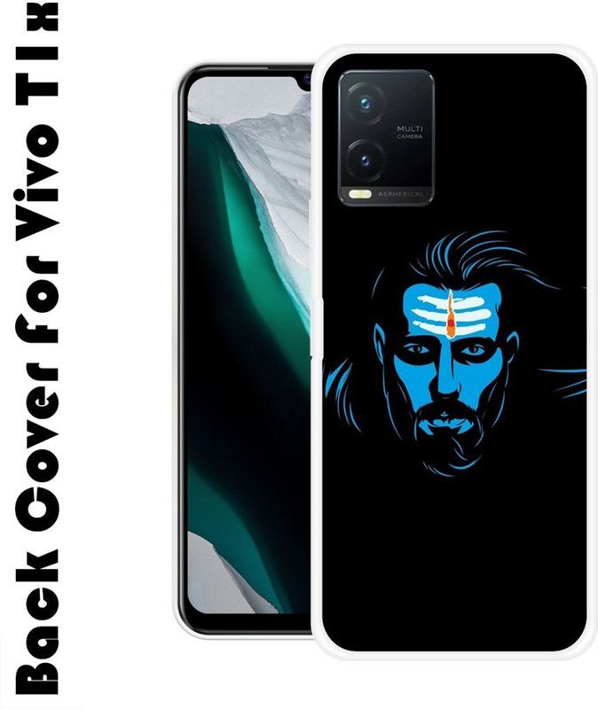 SIMAWAT Back Cover for Vivo T1x  (Black, Blue, Grip Case, Silicon, Pack of: 1)
