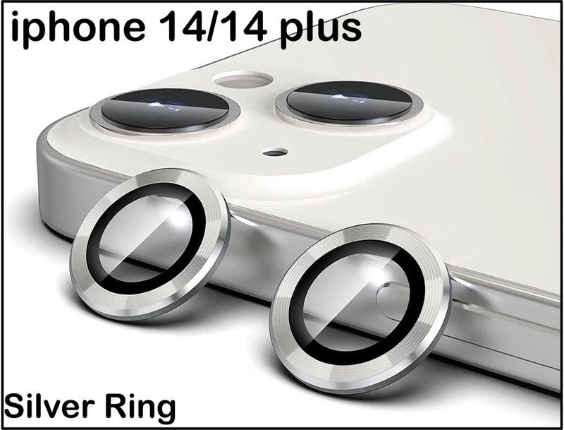 TWUAOP Back Camera Lens Ring Guard Protector for APPLE IPHONE 14/14 PLUS (SILVER COLOUR)  (Pack of: 1)