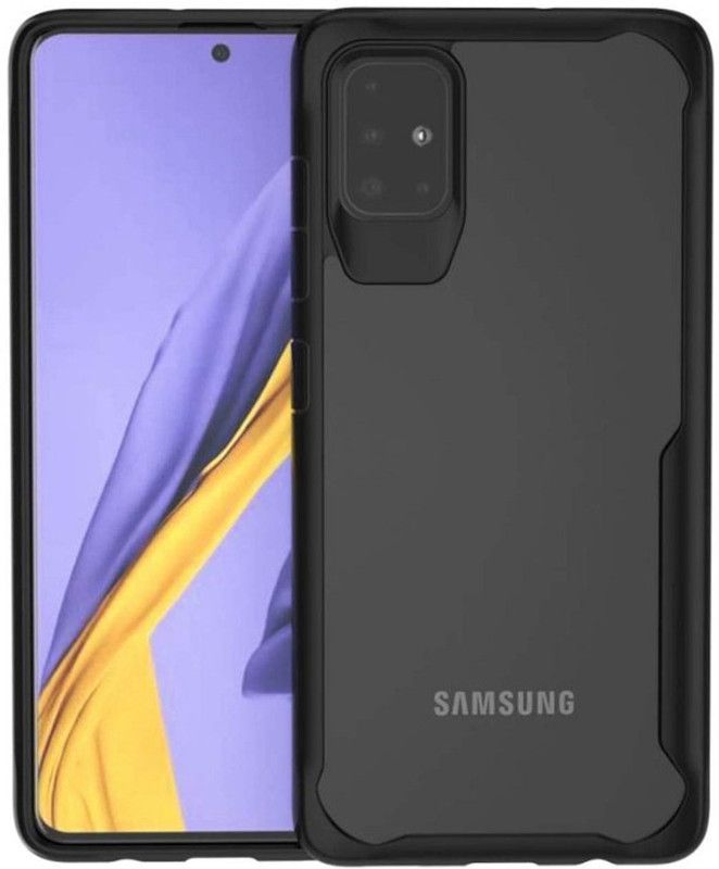 Rakulo Back Cover for Samsung Galaxy A71  (Black, Dual Protection, Silicon, Pack of: 1)