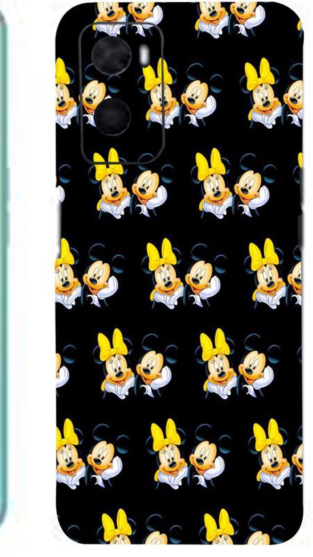 Mclaxa Mickey Minnie Mouse Mobile Back Skin, Mickey Minnie Mouse, OPPO A96 Mobile Skin  (Mickey Minnie Mouse Skin With Super Matte Finish)