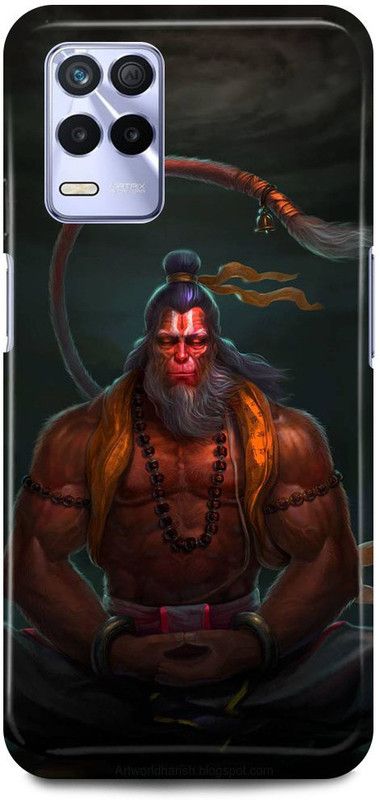 FIKORA Back Cover for Realme Narzo 30 5G, HANUMAN, JI, BAJRANG, BALI, HANUMAN  (Orange, Hard Case, Pack of: 1)