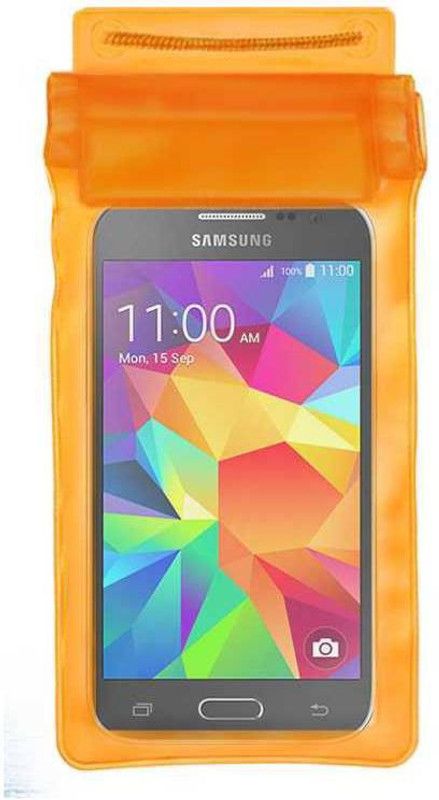 ACM Pouch for Samsung Galaxy Core Prime  (Orange, Waterproof, Silicon, Pack of: 1)