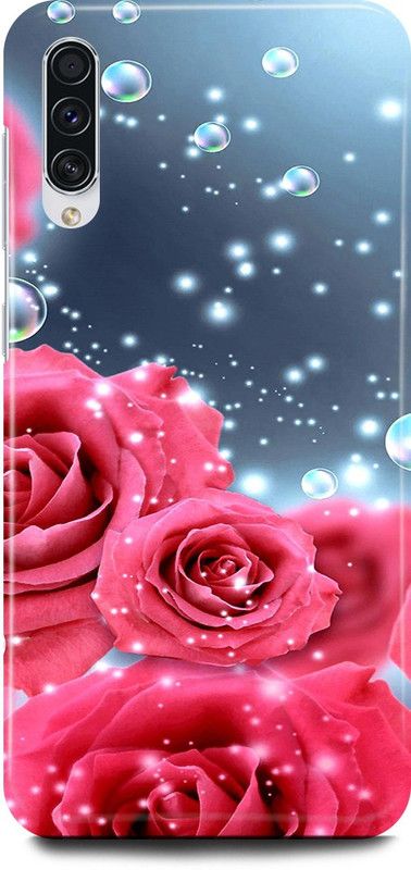 JUGGA Back Cover for SAMSUNG Galaxy A70, PINK, ROSE, ROSES, FLOWER, FLOWERS, DROPS  (Pink, Hard Case, Pack of: 1)