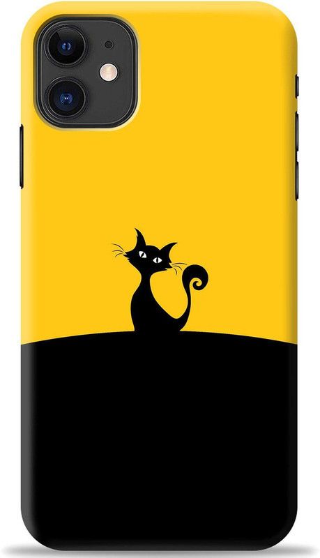 Crafter Back Cover for Apple iPhone 11  (Black, Yellow, Shock Proof, Pack of: 1)