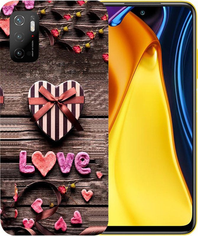 METOO Back Cover for POCO M3 Pro, Text LoveDesign back cover Print :: 614, POCO M3 Pro back cover for boys, girls, Friends  (Multicolor, Dual Protection, Silicon, Pack of: 1)