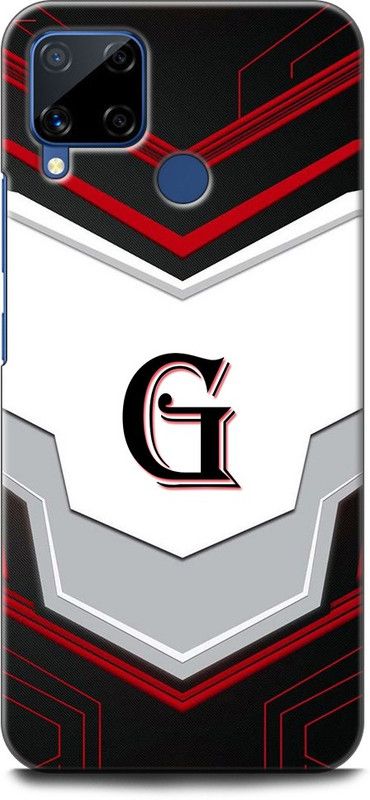 Afterglow Back Cover for Realme C15 G, G LETTER, G NAME, G ALPHABET, ALPHABET  (Multicolor, Shock Proof, Pack of: 1)