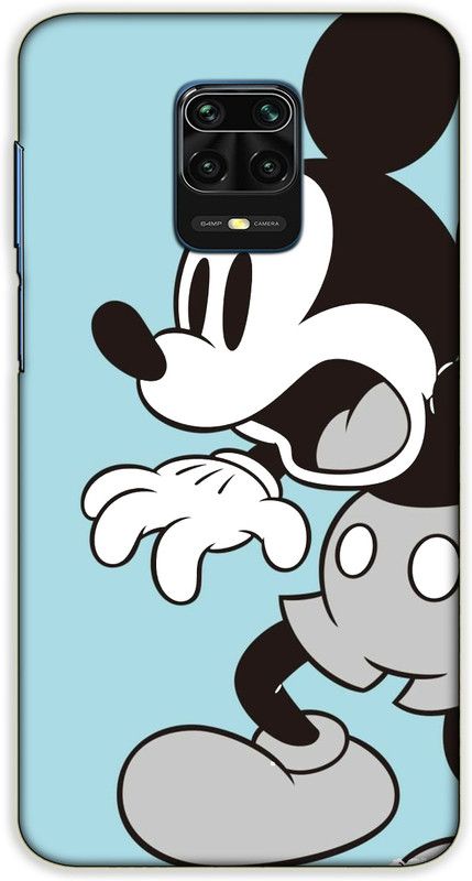 iprinto Back Cover for Redmi Note 10 Lite, Mi Redmi Note 9 Pro mickey mouse Back Cover  (White, Hard Case, Pack of: 1)