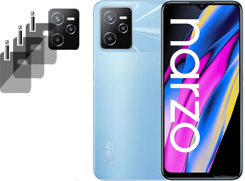 XAZE Back Camera Lens Glass Protector for Realme Narzo 50A Prime  (Pack of: 3)