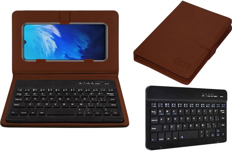 ACM Keyboard Case for Vivo X50E 5G  (Brown, Cases with Holder, Pack of: 1)
