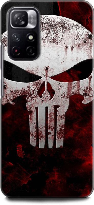 INDICRAFT Back Cover for POCO M4 Pro 5G PUNISHER, SKULL MONSTER , JOLLY ROGER, VINYL STICKER  (Multicolor, Shock Proof, Pack of: 1)