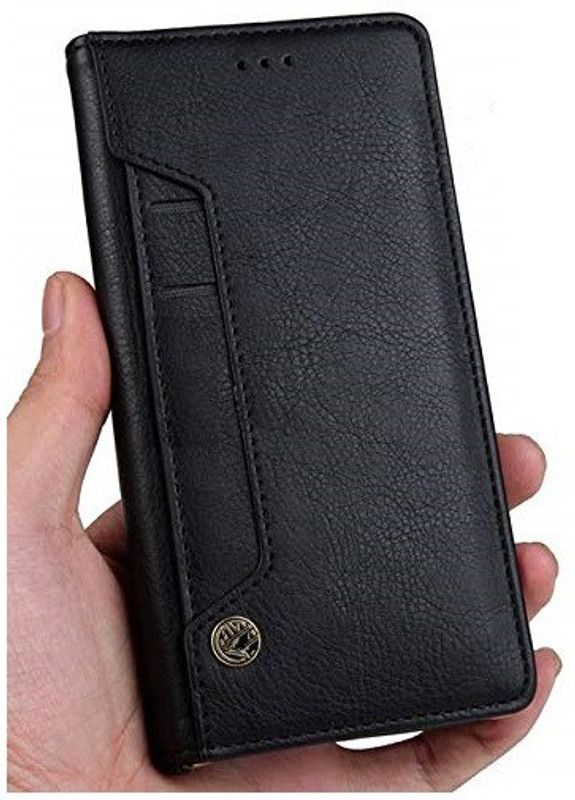 TELETEL Wallet Case Cover for Sony Xperia XA1 Plus  (Black, Cases with Holder, Pack of: 1)