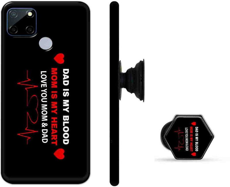 Citydreamz Back Cover for Realme C12, Realme C25, Realme C25s, Realme Narzo 20, Realme Narzo 30A  (Black, White, Cases with Holder, Pack of: 2)