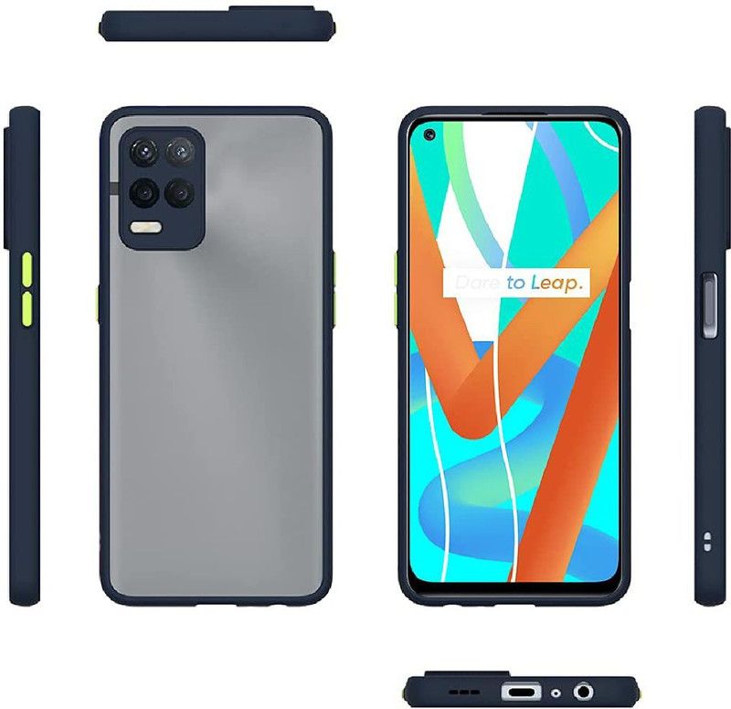MIFKRT Back Cover for Realme 8, Realme 8 Pro, Air Cushion Case  (Blue, Rugged Armor, Pack of: 1)