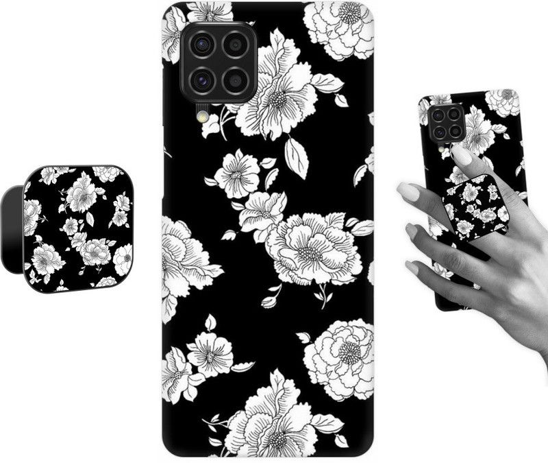 COBIERTAS Back Cover for Samsung Galaxy M62  (Black, White, Cases with Holder, Pack of: 2)