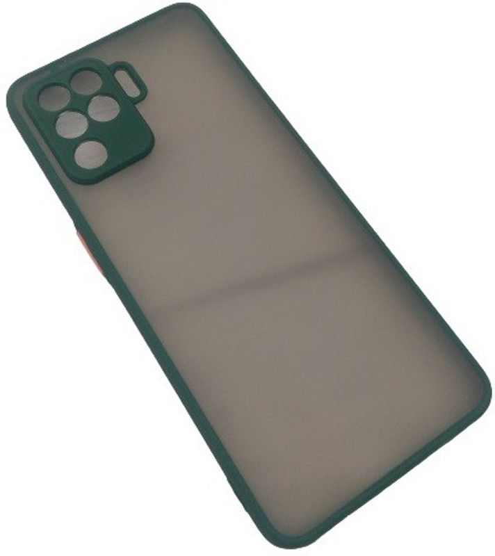 Wideals Back Cover for Oppo F19 Pro Matte Hard Translucent Back & Soft Edge Smoke With Camera Cap  (Green, Camera Bump Protector, Pack of: 1)
