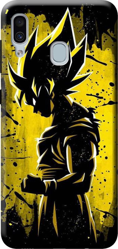 Case Genie Back Cover for SAMSUNG GALAXY A30  (Yellow, Black, Hard Case)