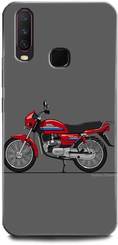 play fast Back Cover for Vivo Y12/1904 SPLENDER BIKE PRINTED  (Multicolor, Hard Case, Pack of: 1)