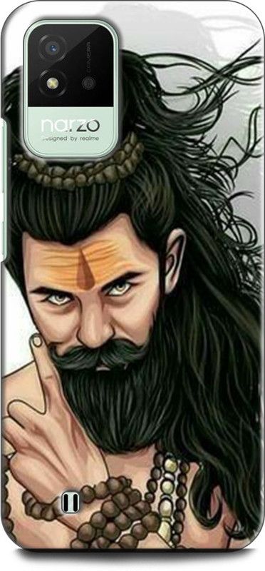 Dronk Back Cover for Realme Narzo 50i, RMX3231 SHIVJI, OM, LORD SHIVA, MAHADEV, BHOLENATH, GOD, TRISHUL  (Multicolor, Dual Protection, Pack of: 1)