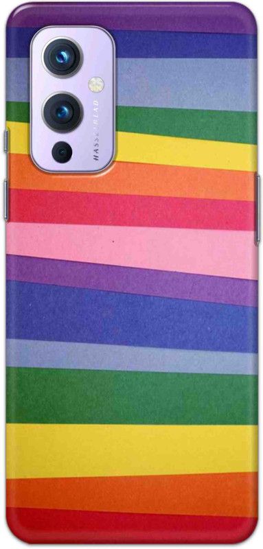 NDCOM Back Cover for OnePlus 9 Rainbow Color Pattern Printed  (Multicolor, Hard Case, Pack of: 1)
