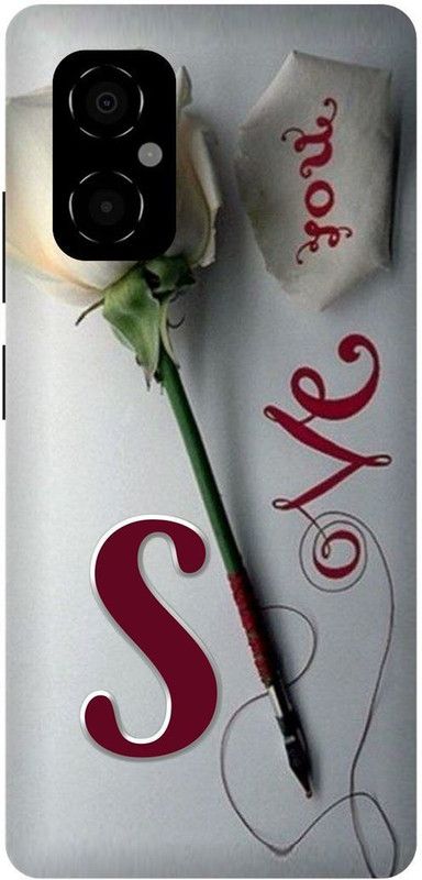 play fast Back Cover for POCO M4 5G, MZB0BRWIN, S, NAME, LETTER, ALPHABET, LOVE  (Silver, Hard Case, Pack of: 1)