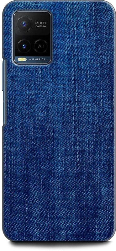 KEYCENT Back Cover for Vivo Y33T, V2146 JEANS, BLUE, ABSTRACT, TEXTURE, PURPLE, FABRIC  (Multicolor, Shock Proof, Pack of: 1)