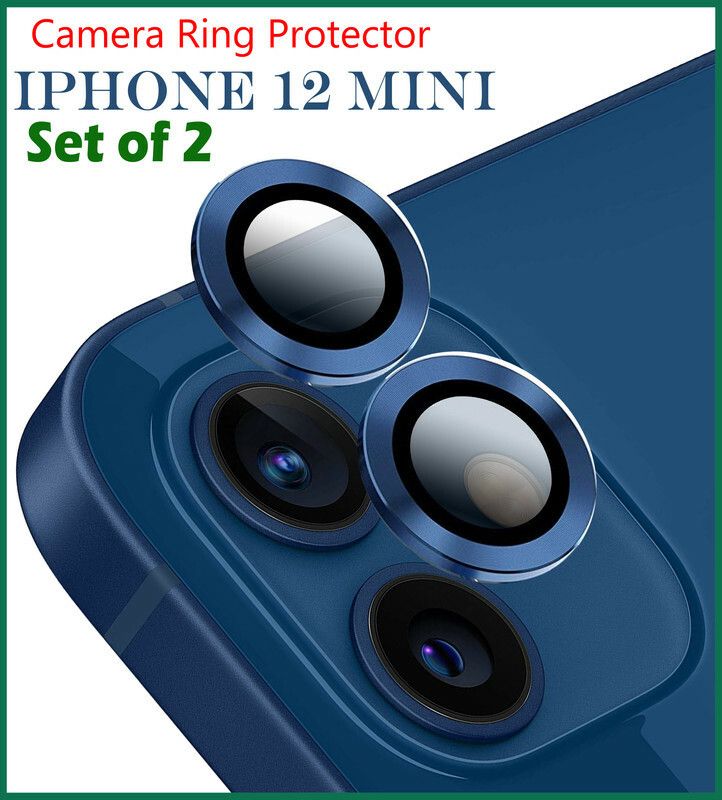 hirdesh Back Camera Lens Ring Guard Protector for APPLE iPhone 12 Mini (Blue Color)  (Pack of: 1)