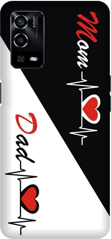 UMPRINT Back Cover for Oppo A55/CPH2325, Mom Dad Love Motivational Quotes Printed Back Cover  (Multicolor, Hard Case, Pack of: 1)