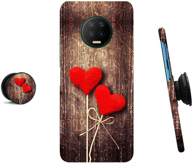 SPBR Back Cover for Infinix Note 7  (Brown, Red)
