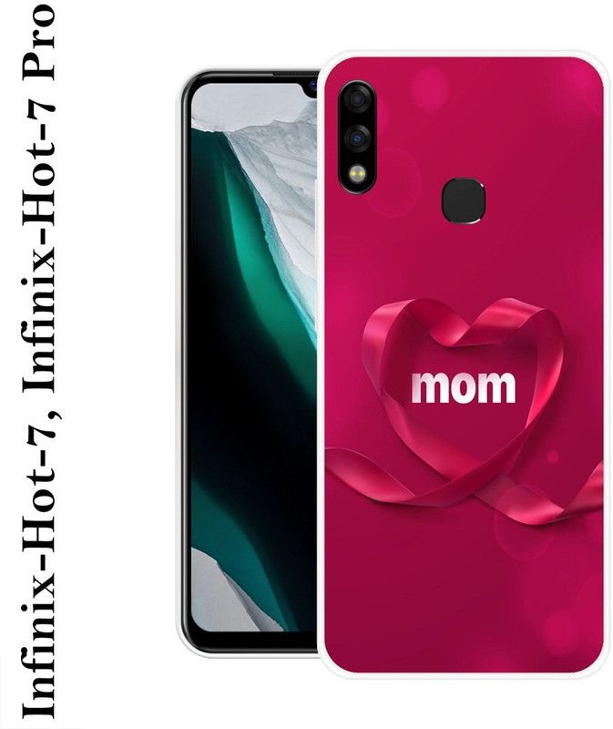 BAGRA Back Cover for Infinix Hot 7  (Purple, White, Silicon)