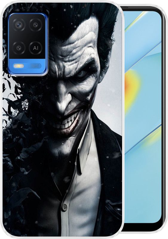 vipax Back Cover for Oppo A54  (Black, White, Silicon, Pack of: 1)