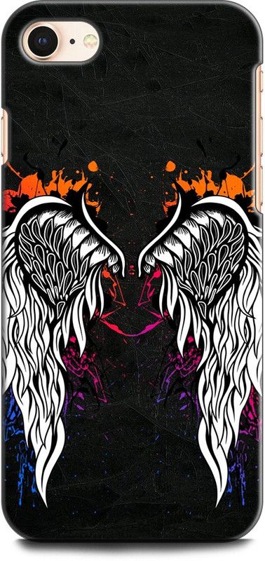 KEYCENT Back Cover for APPLE iPhone 8 WINGS, FEATHER, ART, TEXTURE, BLACK, RED, ANGEL, STRIPES  (Multicolor, Shock Proof, Pack of: 1)
