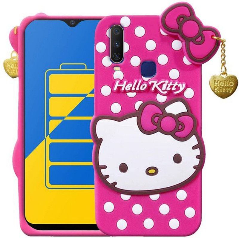 Lomofly Back Cover for Vivo Y15  (Pink, 3D Case)