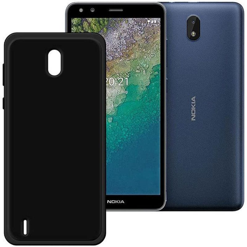NewStatus Back Cover for Nokia C01 Plus  (Black, Flexible, Pack of: 1)