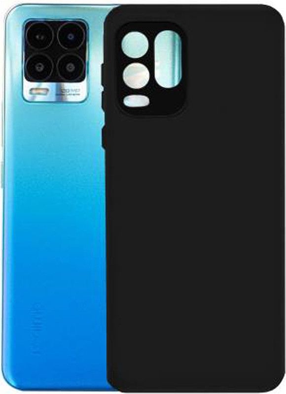 Stunny Back Cover for Realme 8  (Black, Grip Case, Pack of: 1)