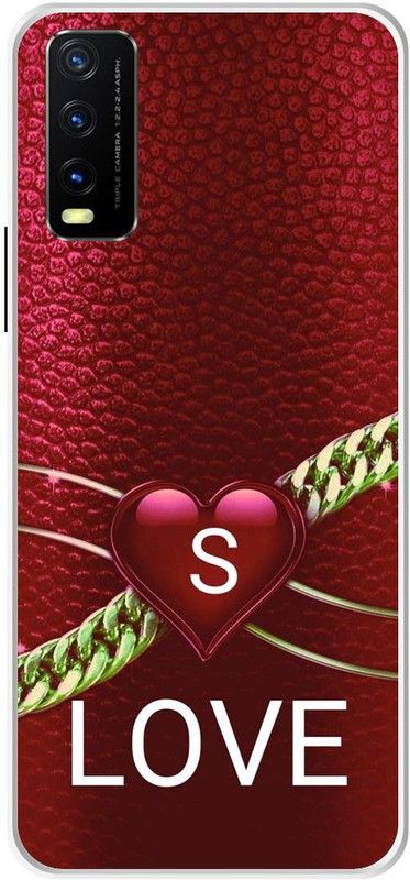 VS PRINT LINK Back Cover for VIVO Y20T \ V2129 \ S letter,S name S word , Printed Back Cover  (Red, Hard Case, Pack of: 1)