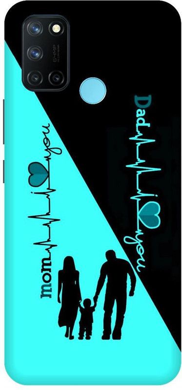 3D U PRINT Back Cover for Realme 7i  (Blue, Black, Pack of: 1)