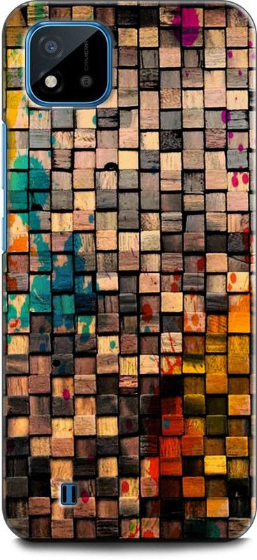 WallCraft Back Cover for Realme C20, RMX3063, RMX3061 WOODEN, WALL, COLOURFULL, RETRO, BROWN WALL, TEXTURE, ABSTRACT  (Multicolor, Dual Protection, Pack of: 1)