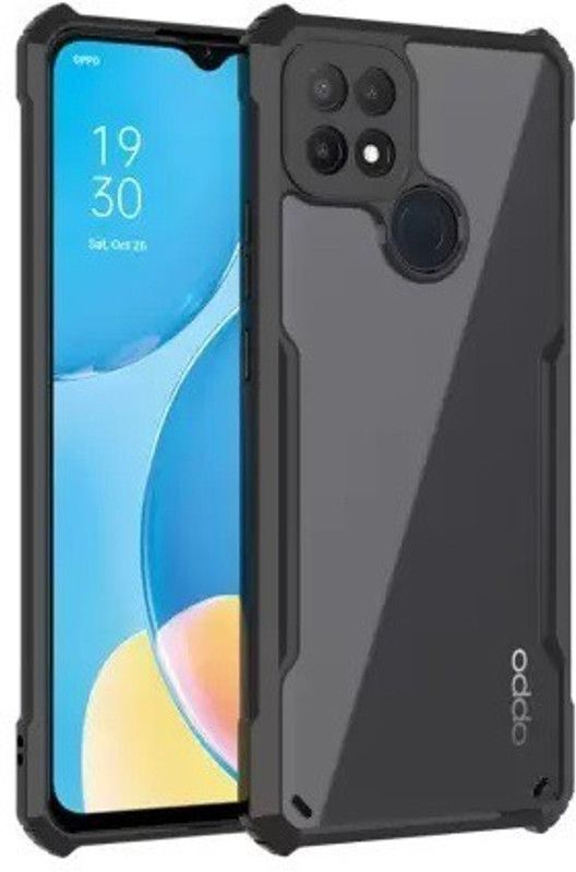 S-Hardline Back Cover for Oppo A15, pocket-friendly Slim profile  (Transparent)