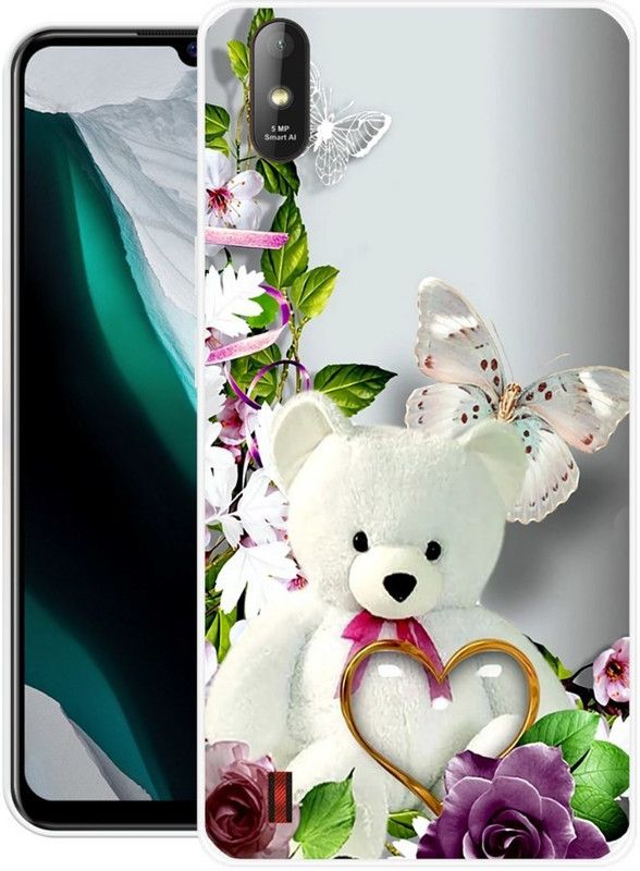 SHIVKUDI Back Cover for Lava Z1  (Multicolor, Grip Case, Silicon)