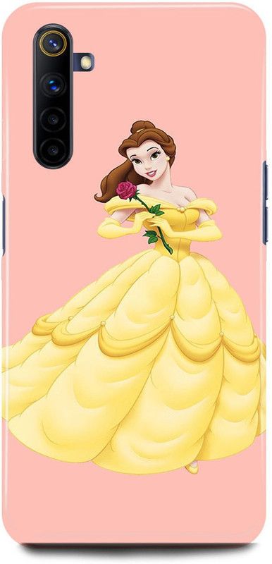 JUGGA Back Cover for Realme 6i, RMX2002, GIRL, CUTE, GIRL, LOVELY, GIRL, ANIME, GOLDEN, LOVE  (Beige, Hard Case, Pack of: 1)