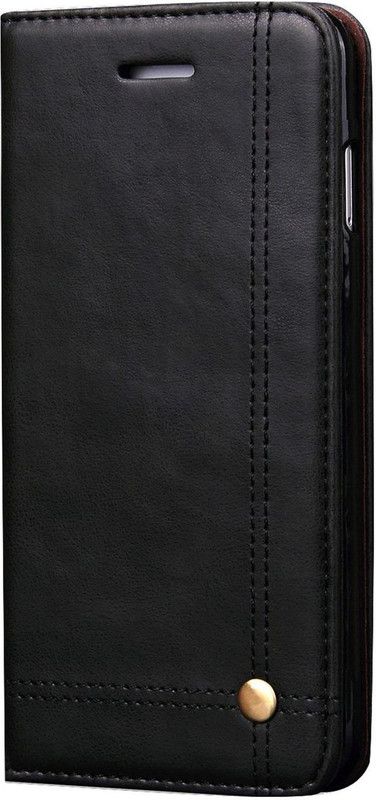 Swan Wallet Case Cover for Apple iPhone 6+ / iPhone 6s+ (5.5 Inch)  (Black, Dual Protection)