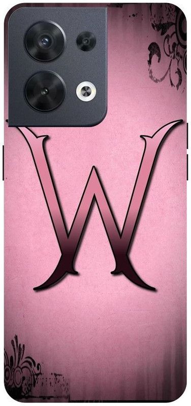 Wall Art Back Cover for OPPO RENO 8 (5G) W Letter, Alphabet W, Bonitas Printed  (Multicolor, Dual Protection, Pack of: 1)