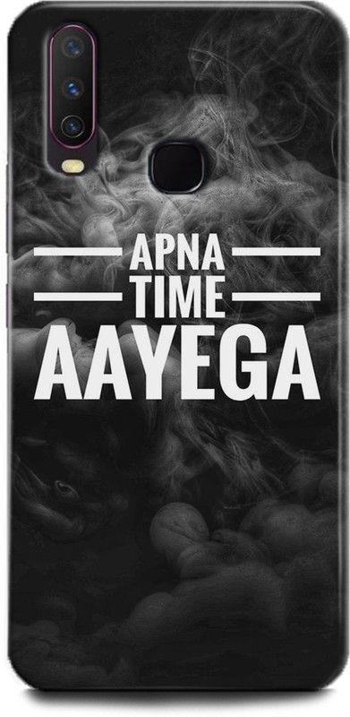 INDICRAFT Back Cover for Vivo Y15, Vivo 1901, Time ayega, Printed  (Multicolor, Shock Proof, Pack of: 1)