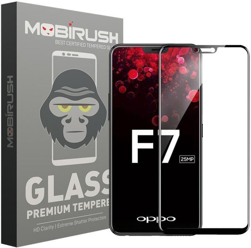 MOBIRUSH Edge To Edge Tempered Glass for OPPO F7  (Pack of 1)