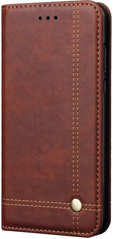 DOB Book Cover for Samsung Galaxy A8 2018  (Brown, Magnetic Case, Pack of: 1)
